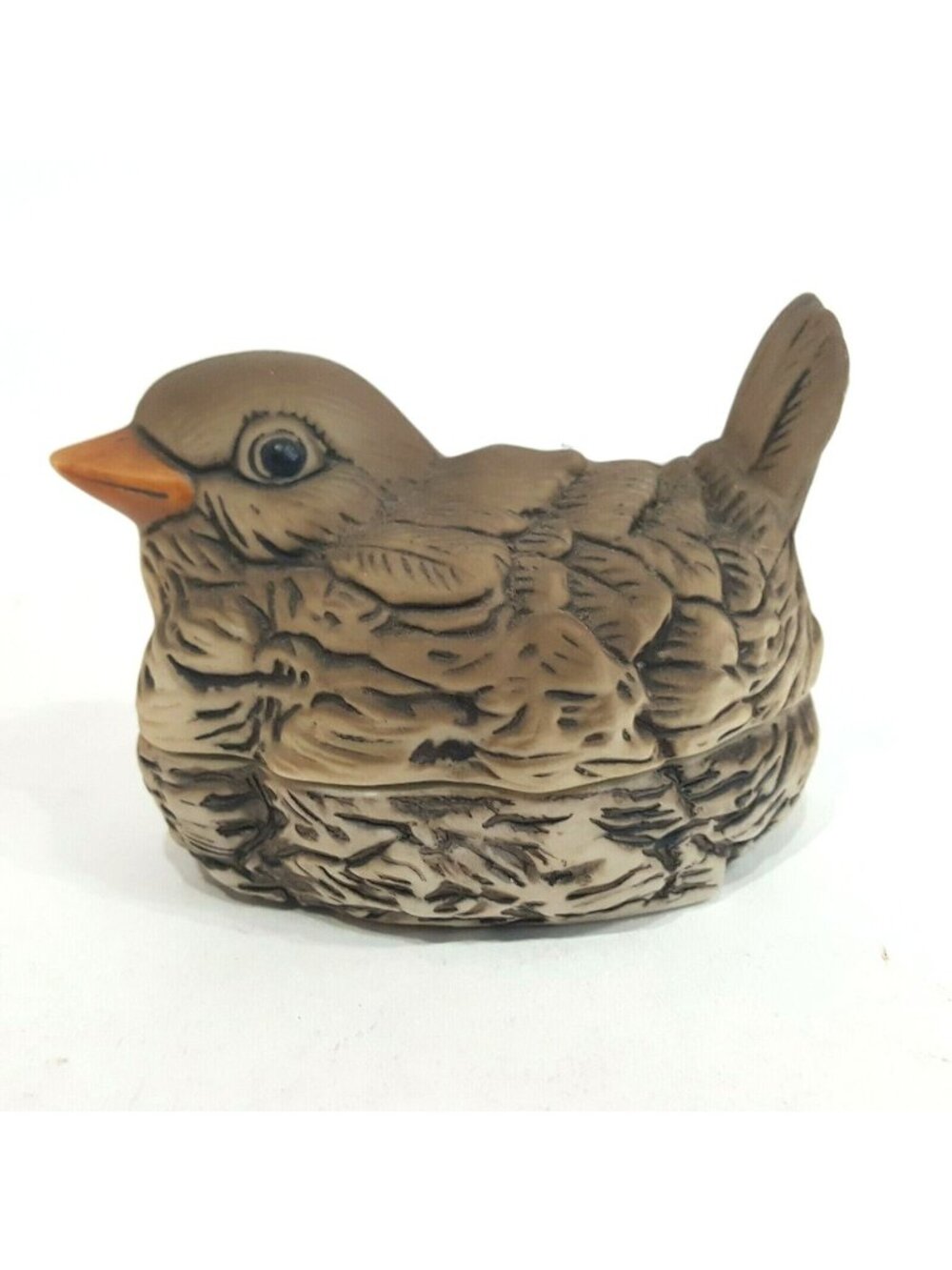 Vintage Bird Ceramic Candle Holder Stacked Laying Nest Decor Figure Ornithology